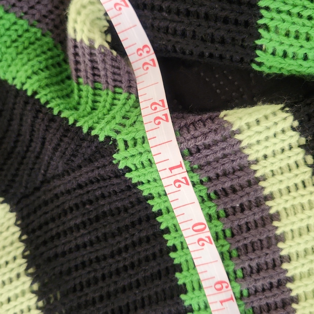 Striped Green and Black Sweater - Picture 5 of 5